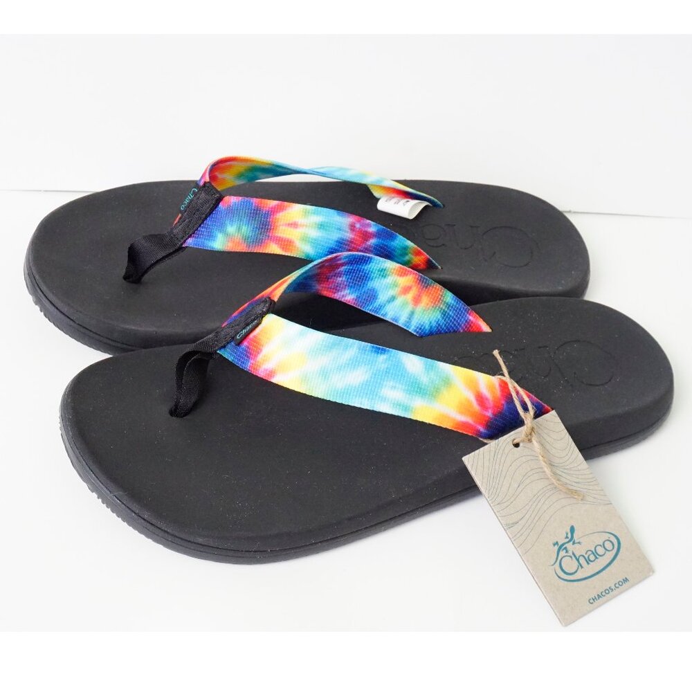 Chaco Men's Chillos Flip Dark Tie Dye Flip Flops 10 New